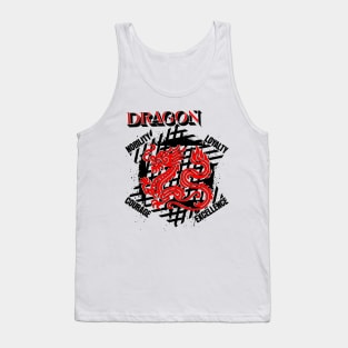 DRAGON COURAGE EXCELLENCE NOBILITY LOYALTY Tank Top